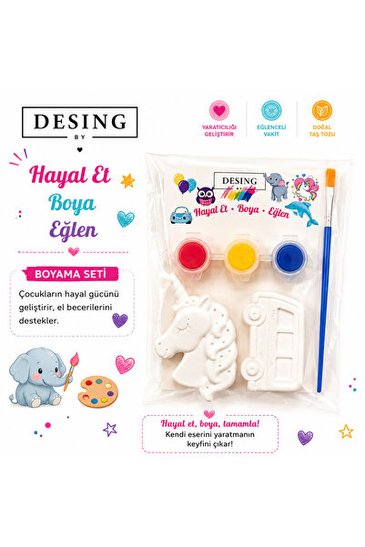 DESING BY Taş Tozu Boyama Seti – Çocuklar İçin Eğitici ve Eğlenceli Boyama Et...