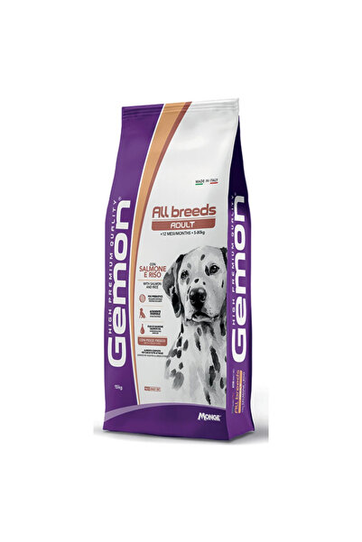 Gemon All Breeds Adult Salmon & Rice Ξηρά Τροφή Σκύλου με Σολομό & Ρύζι 15kg
