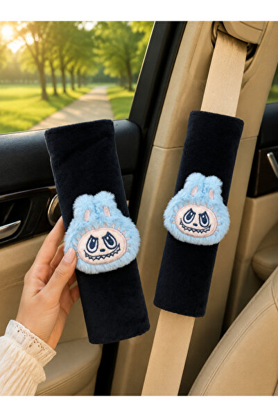 Bunny Siyah Emniyet Kemeri Aksesuarı - Emniyet Kemeri Kılıfı-Araç Emniyet Kemeri Omuz Koruyucu 1 adet