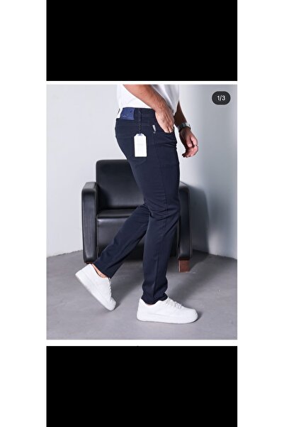 Cinar erkek giyim Men's Denim Style Linen Trousers Summer Slim Fit Lycra Skin...