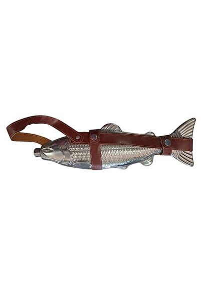 OEM Flacon în formă de pește, din oțel inoxidabil, 33 cm, 500 ml, argintiu