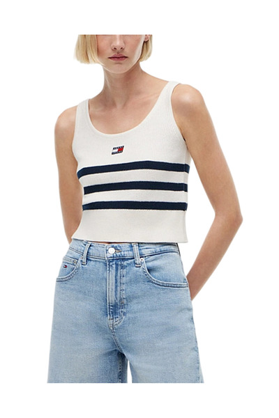 Tommy Hilfiger Γυναικείο Tank Top Λευκό Tommy Jeans DW0DW22929-YBH