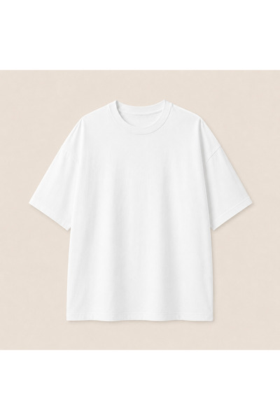 WAKHA Basic Oversize White T-Shirt