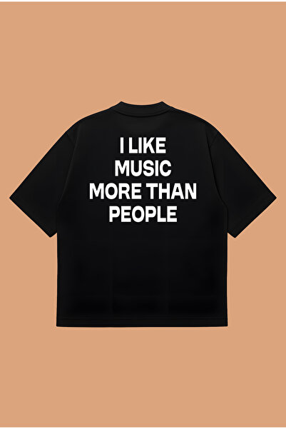 PURE POWER I Like Music Boxy Fit Oversize Unisex 100% Cotton Tshirt – Printed...