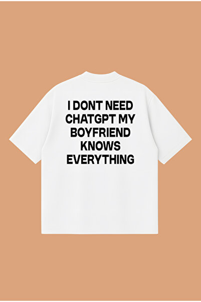 PURE POWER Chatgpt Boyfriend Boxy Fit Oversize Unisex 100% Cotton Tshirt – Pr...