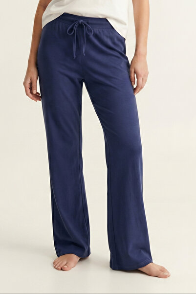 Elemge 100% Cotton Single Jersey Women's Pajama Bottoms Loose Fit Compact Com...