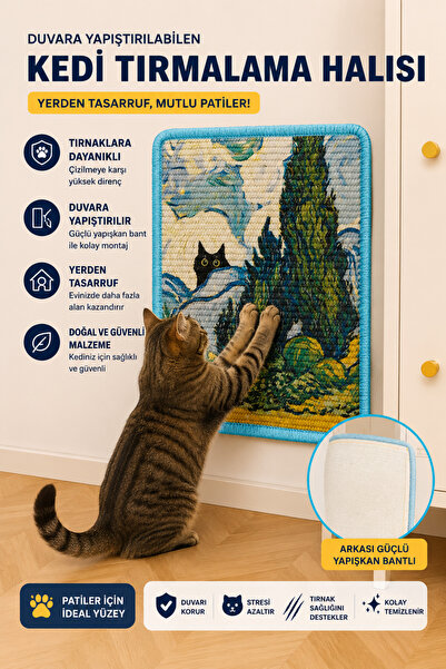 FloriaShopping Wall-Adhesive Cat Scratching Mat