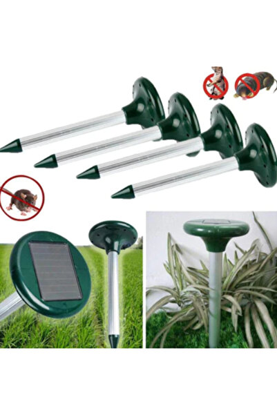 DealsReall Set of 4 x Device for repelling rodents, moles, sound effects and ...