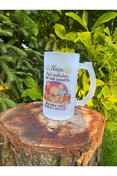 Arka9 Halbă personalizată pentru Nașu 500 ml - berea-i multă