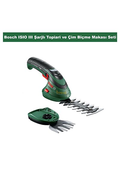 Bosch ISIO III Şarjlı Çit ve Çim Biçme Makası Seti 0600833108