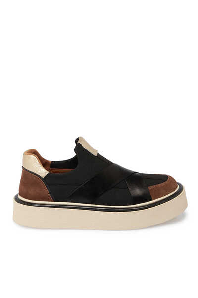Tergan Siyah Hakiki Deri Kadın Sneaker - K25I1AY67876-J5Z