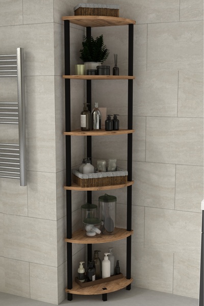 Remaks DecoLine Banyo Rafı 6 Katlı Moblen Modern Organizer Depolama Ünitesi-A...