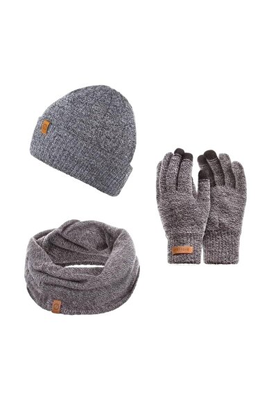 Brødrene Set 3 in 1 barbati, Brodrene, Acril, Caciula + fular tip guler + man...