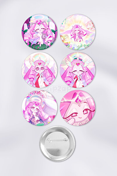 ZipZap Cookie Eternal Sugar Cookie Çanta Süsü Rozet İğneli Buton Rozet Seti (...
