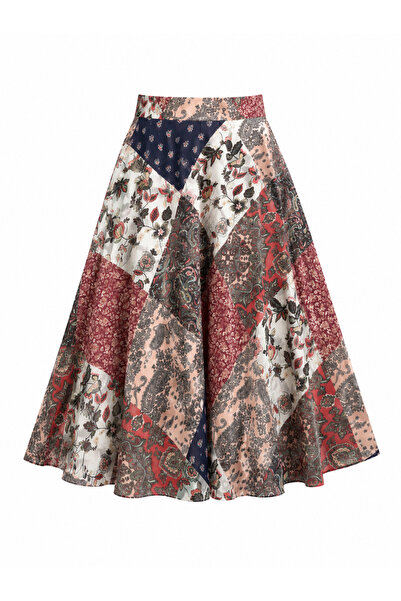 Retrobird Valerie Chiffon Flared Lined Long Skirt Women's Mixed Color