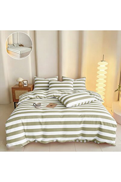 CHIRASO Set Lenjerie Pat CHIRASO, 4 Piese, Cearceaf cu ELASTIC 180x200, Husa ...