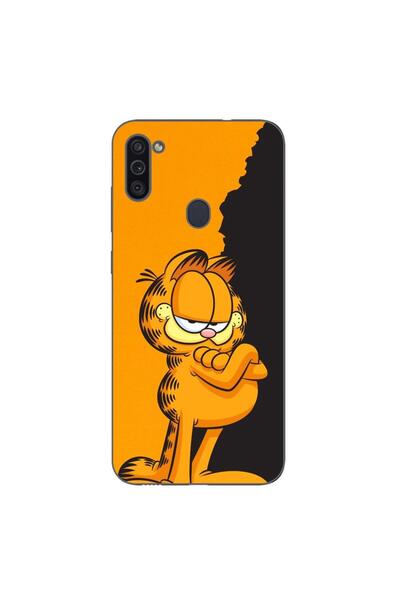 OEM Husa compatibila cu Samsung Galaxy A11 Silicon Gel Tpu Model Garfield Bla...