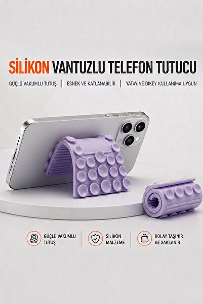 Nezih Case Tüm Telefon Ve Tablet Modelleriyle Uyumlu Çok Yüzeyli Vantuzlu Sta...