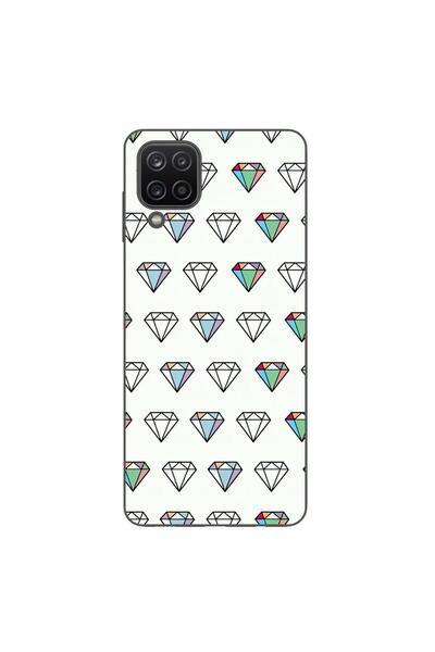 OEM Husa compatibila cu Samsung Galaxy A12 Silicon Gel Tpu Model Diamonds Pat...