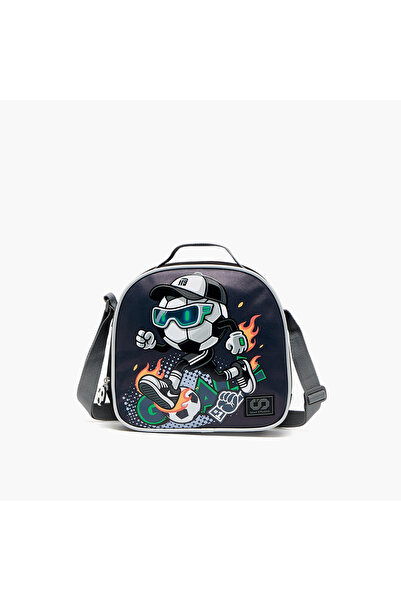 Sami Studio Football Print Lunch Bag for Boys 8-13 Years with Insulation