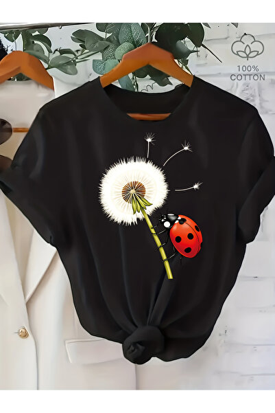 121 Women's Short Sleeve 100% Printed Design T-Shirt, Casual and Formal Wear,...