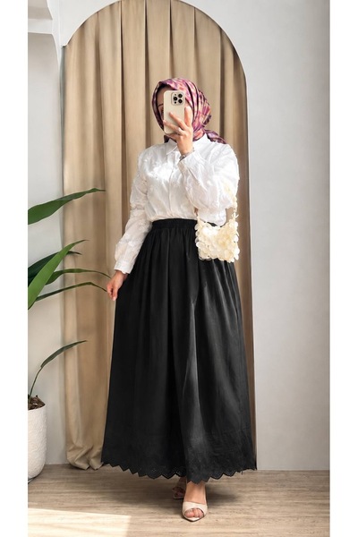 MODA S&S BZLİNE Voile Embroidered Skirt