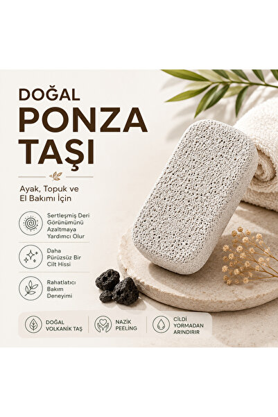 Body and Soul Goods Doğal Ponza Taşı | Ayak ve Topuk Bakımı İçin Peeling