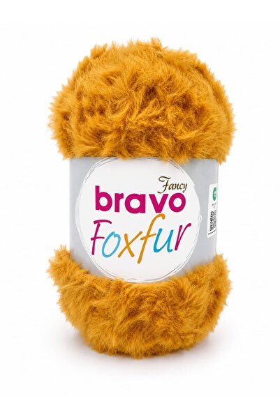 Bravo Foxfur Fancy Long Fur Plush Knitting Yarn 100 Gr 50 Meters