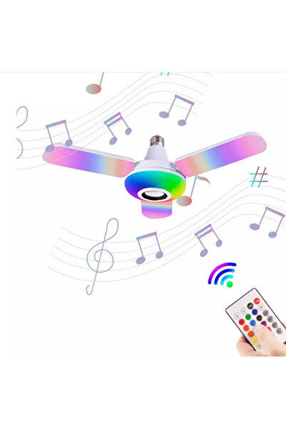 Vivendo Bec cu 4 brate cu lumina multicolora, cu functie muzicala prin blueto...