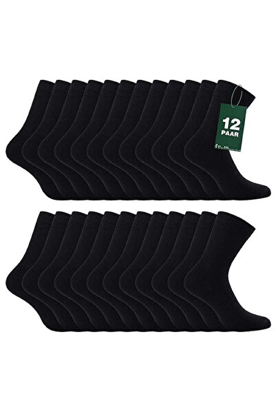 OEM Set 12 perechi de sosete, Fullluwaa, lungi, din bumbac moale, 5 x negru, ...