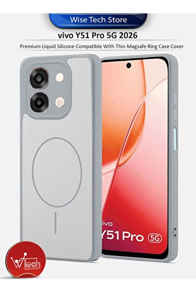 Wtech vivo Y51 Pro 5G 2026 SilkTouch Premium Matte Silicone Protective with T...