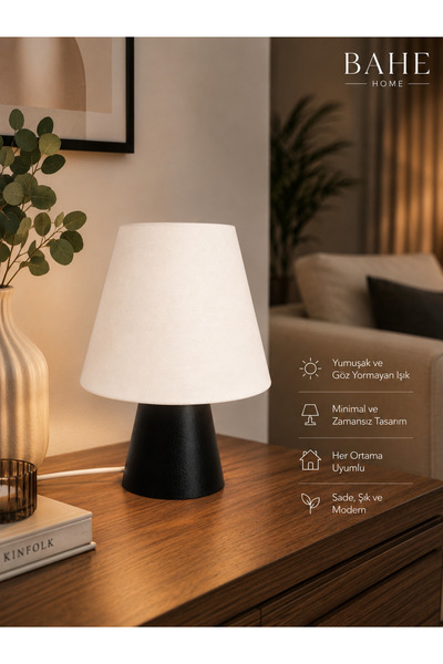 bahe home مصباح طاولة بتصميم أنيق مع قاعدة E14 وإضاءة زخرفية حديثة