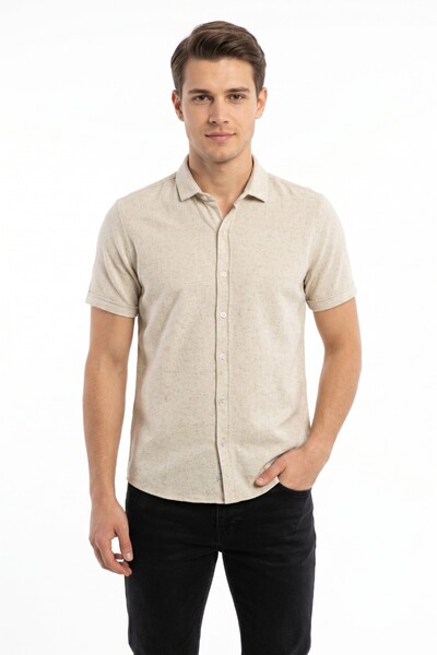 Raymons Men's Front Buttoned Collared T-Shirt Regular Fit Bgl-St05564