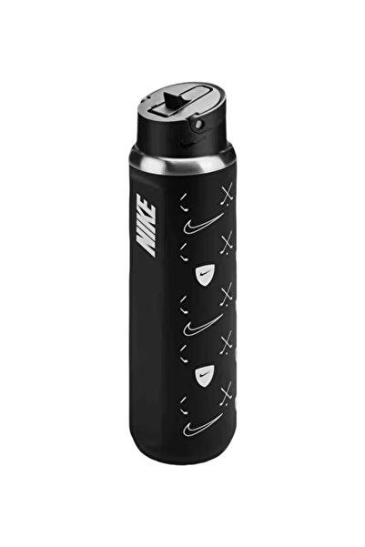 Nike Stainless Steel Rechargeable Straw Bottle Graphic Flask 700 ml Black