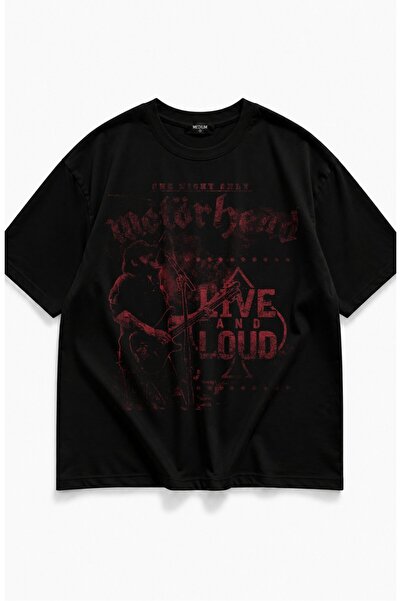 Fuddy Moda Unisex One Night Only Motörhead T-shirt με στάμπα και λαιμόκοψη, O...
