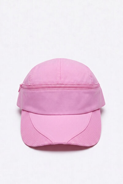 Mollycrush Women's Powder Pink Zipper Detailed Outdoor Sports Cap Hat |   Adj...