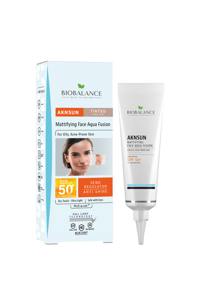 Biobalance Crema protectie solara SPF 50+, matifianta pentru ten acneic si gr...