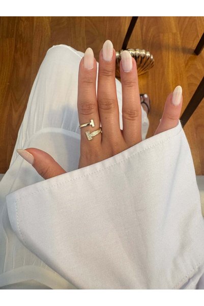 KİUSS T design gold ring