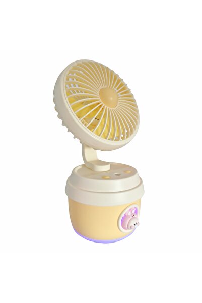 Naimeed Company Ventilator și umidificator, cu baterie, Naimeed D5835, USB, Galben, 110x210x105mm