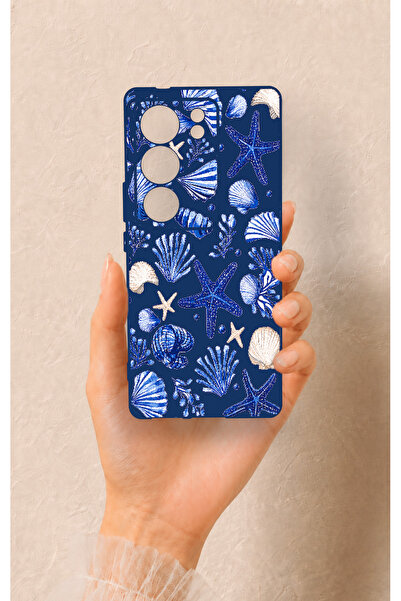 Vip Case Vivo V29 Uyumlu Deniz Kabuğu Desenli Silikon Kılıf