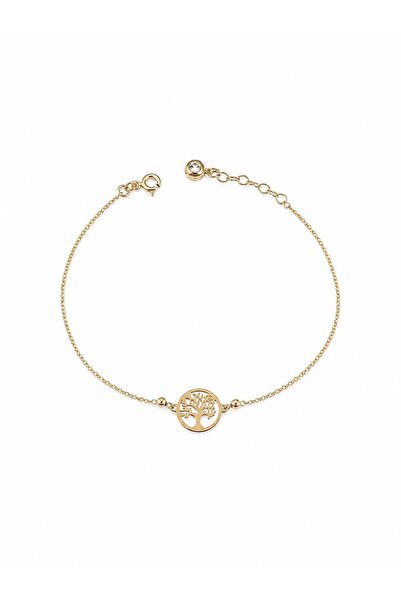 Aur 585 Brățară damă din aur galben 14k, model pomul vieții, 17,5+1,5 cm, 1,03 g