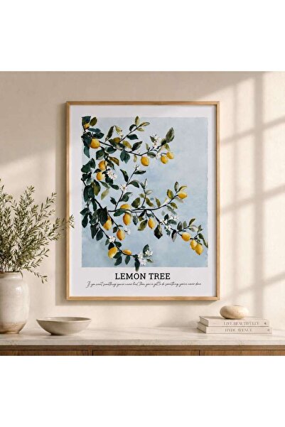 PAN HOME Lemon Tree Framed Wall Art 50x70cm - Multi