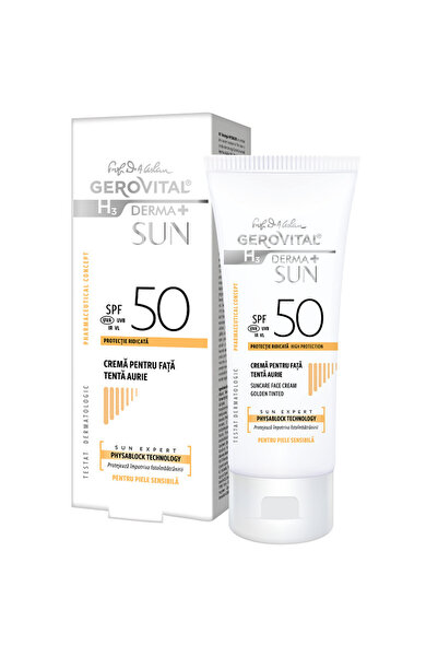 GEROVITAL Cremă de față H3 Derma+ Sun, cu SPF 50, 50 ml, Protecție solară, nu...