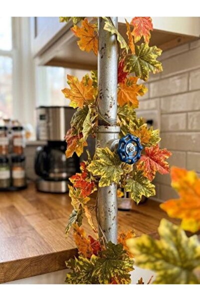 PINALE ART Telli Sarmaşık Yaprak Şerit Yapay Çiçek Doğalgaz Borusu Süsü 94 cm