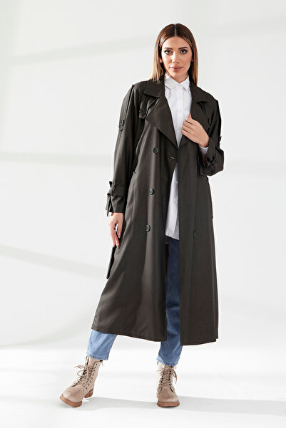 SahraAfra Nidal Kadın Oversize Trençkot