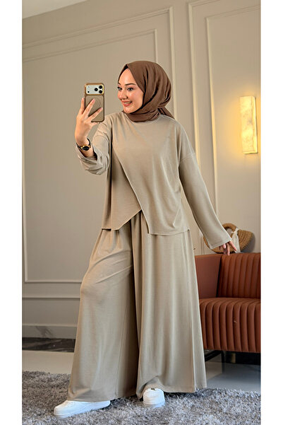 Suede Style 6582 - Stylish Comfortable Casual Modal Asymmetrical Tunic Trouse...