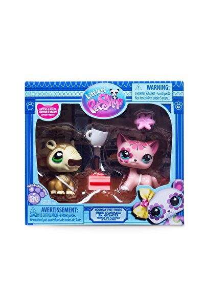 Littlest Pet Shop Set 2 figurine cu accesorii, Littlest Pet Shop, Holiday Pet...