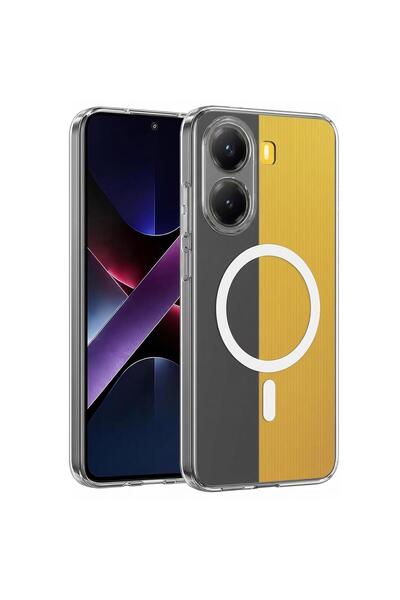 Microsonic حافظة متوافقة مع هاتف Xiaomi Poco X7 Pro من MagSafe شفافة ولا تتغي...