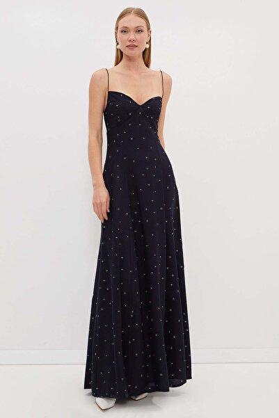 Fulla Moda Polka Dot Strap Maxi Dress
