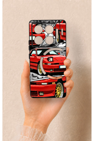 Vip Case İnfinix Gt 20 Pro Uyumlu Kırmızı Supra Desenli Silikon Kılıf